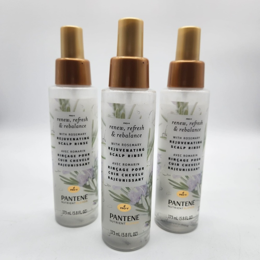 3pack Pantene Nutrient Blends Renew Refresh Rebalance Rosemary Scalp Rinse 5.8oz